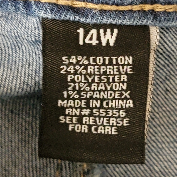 d.jeans high waisted plus size mom jeans size 14W - Picture 5 of 6